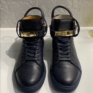 Buscemi men’s navy high top sneakers